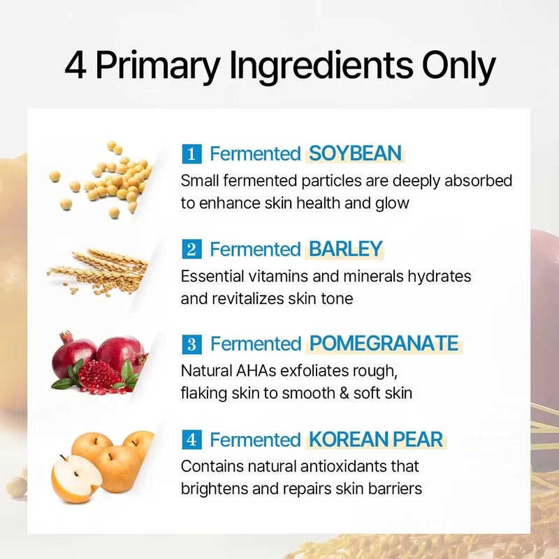 Korean Skin Care Mixsoon Glow Bean Essence,Hydrating Exfoliating Hyaluronic Acid Serum Facial Moisturizing Barrier Serum 50Ml